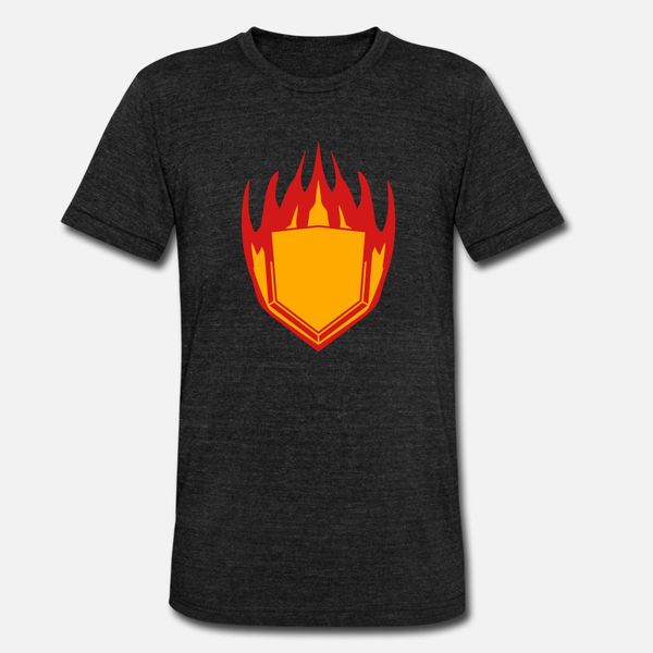

fire flames angular shield emblem emblem frame t shirt men customized 100% cotton euro size s-3xl pattern sunlight authentic shirt