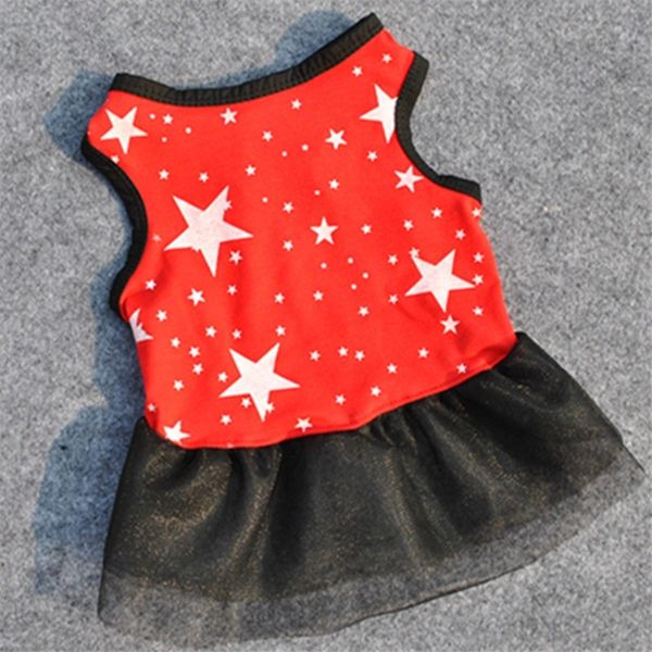 

pet dog clothes stars clothings dogs super small clothing cute dresses chihuahua print summer black red comfortable ropa perro