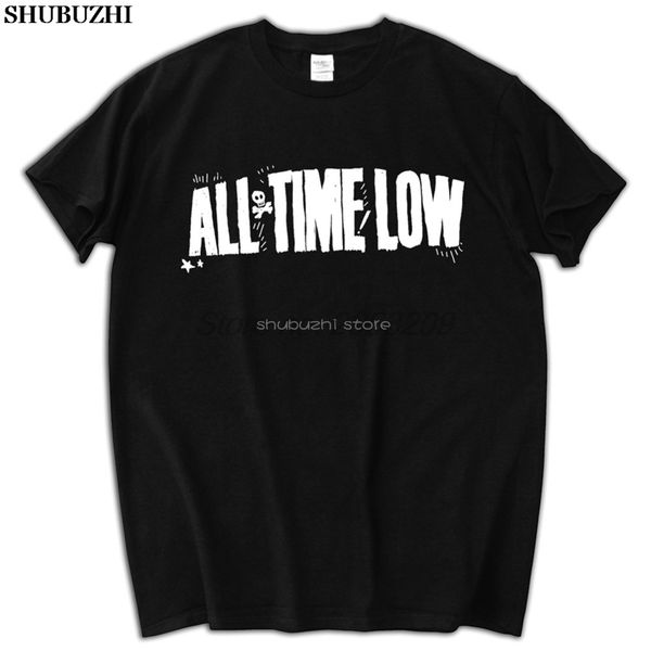 

mih skull all time low short sleeve t-shirt cotton men t shirt new shubuzhi euro size tee-shirt men summer tee-shirt sbz5232