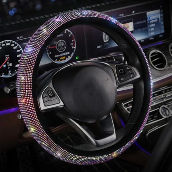 

steering wheel covers full diamond crystal car gear shift collar cover glitter rhinestones auto shifter hand brake interior accessories