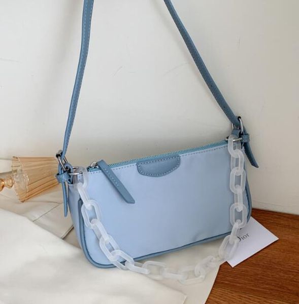 

women underarm bag fashion lady shoulder bags nylon small handbags two shoulder strap