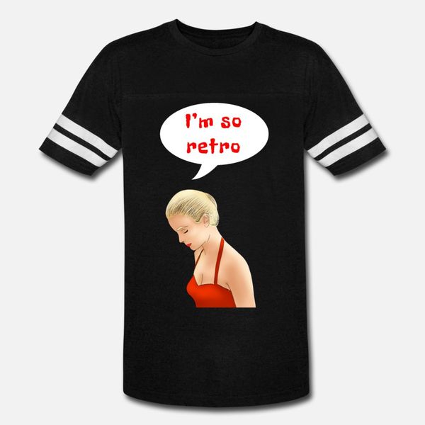 

i'm so retro funny elegant pop art blond girl t shirt men fit tee shirt round collar natural fit authentic spring autumn trend shirt