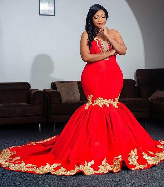 

plus size red evening dresses mermaid satin with gold lace applique cutom made prom dress party gowns sd3381, Black