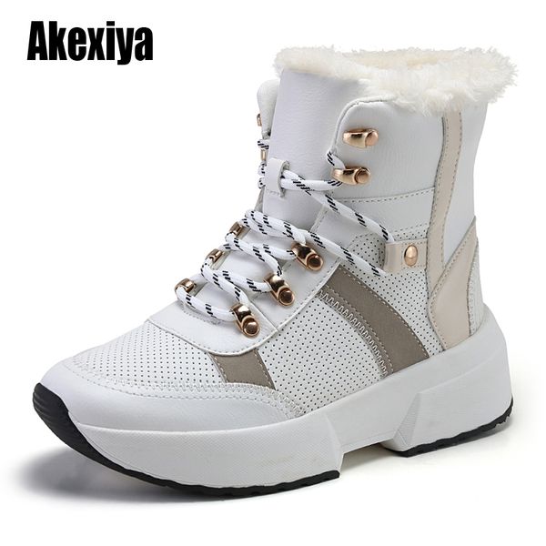 

winter women ankle boots female non-slip ladies snow boots girls winter shoes woman plush insole botas mujer u843, Black