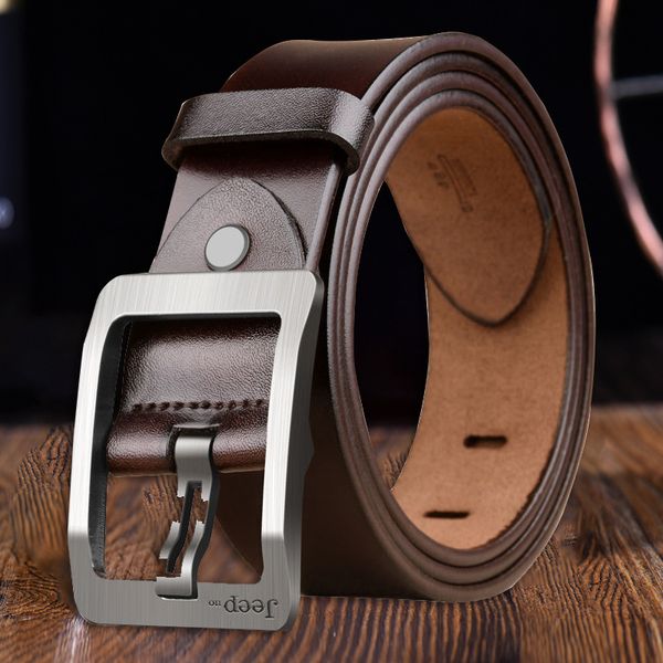 

2020 korean style men's pants belt buckle belt black, Black;brown