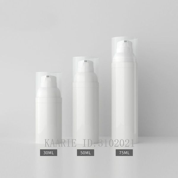 

storage bottles & jars 30ml50ml75ml 30pcs/lot white clear empty pp cosmetic airless bottle, foundation vacuum pressed container,snap lotion