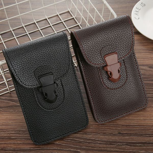 

waist bags men's mobile phone bag multifunctional 7-inch 6.5 inch wear pu leather belt ultra-thin fashion site outdoor sports