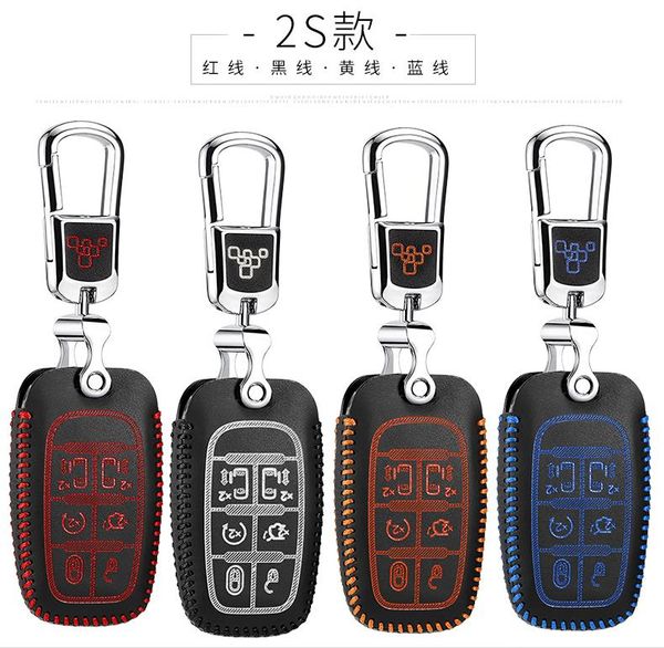 

car key bag car key cover 4 button 2014-2019 for b m w series clubman mini jcw layer leather car accessories
