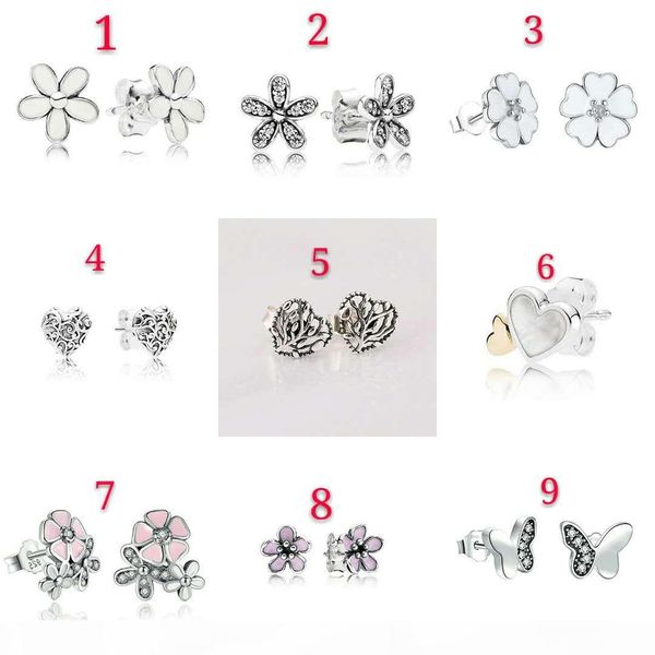 

новая мода серьги для женщин и девушки 925 стерлингового серебра серьги стад приспосабливать ювелирные изделия diy свадебные аксессуары мате, Golden;silver