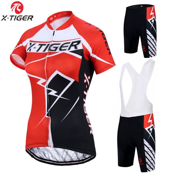 

x-tiger 100% полиэстер женщина задействуя джерси set майо ropa ciclismo mountain bike одежда гонки одежда форменная велосипед, Black;blue