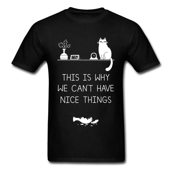 

casual cute cat 3d tshirts this is why we can't have nice things cat men funny t shirts round neck 100% cotton new t shirt