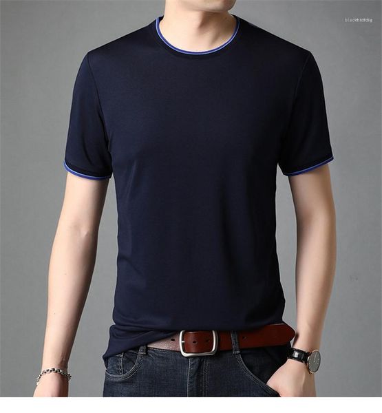 

designer tshirts summer short sleeve crew neck slim pullover mens casual solid color homme tees mens, White;black