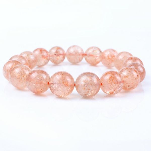 

new fashion sunstone bracelet natural stone loose beads 10 mm for women men friend birthday holiday gift, Black