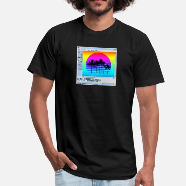 

paint window aesthetic t design gift retro wave t shirt men designer cotton s-xxxl unique fitness new fashion spring autumn slim shirt