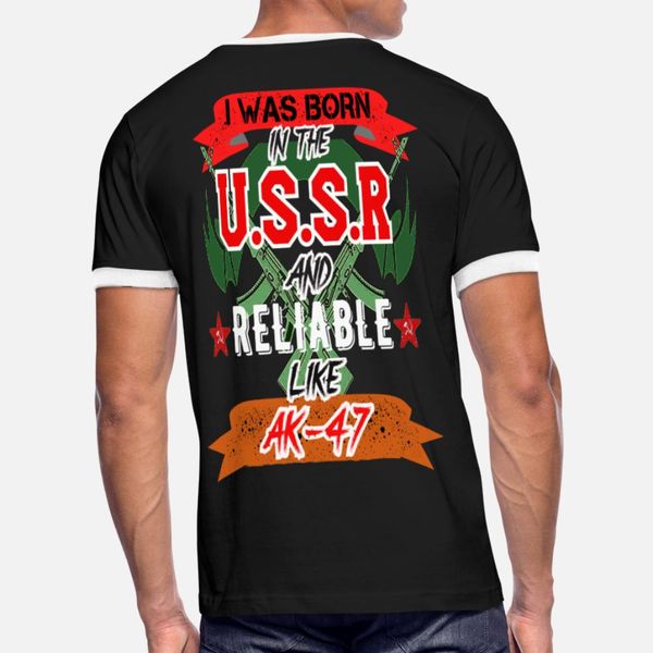 

я родился в ссср и надежный, как ak 47 t shirt men designs с коротким рукавом размер s-3xl семья сыпучего здание spring стандартной рубашки