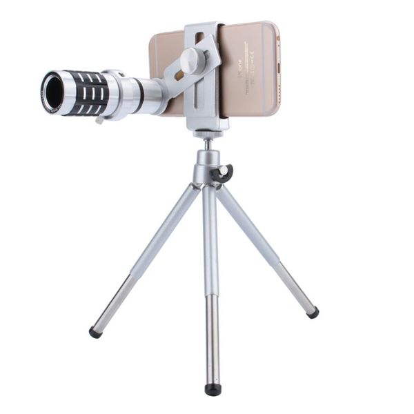 

cgjxstelescope camera lens 12x zoom telep phone optical lens camera telescope lens mount tripod for iphone samsung all phone
