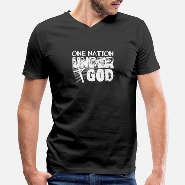 

one nation under god t shirt men printing 100% cotton o neck costume fitness new style spring autumn leisure shirt