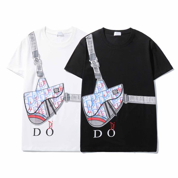 

men's women's t-shirt fashion summer new casual t-shirt breathable short sleeve t-shirt backpack printing funny wholesale, Gray