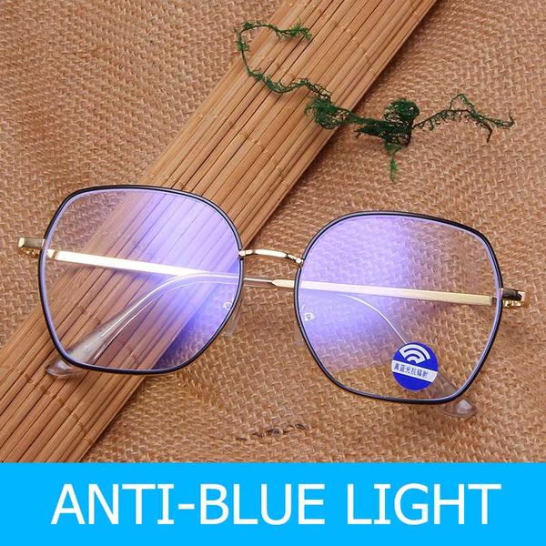

marc anti blue light glasses frame men women brand vintage design clear computer male metal spectacle frames black eyewear