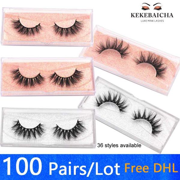 

false eyelashes 100pairs dhl 5d dramatic lashes mink wholesale 3d bulk multi style handmade fake lash