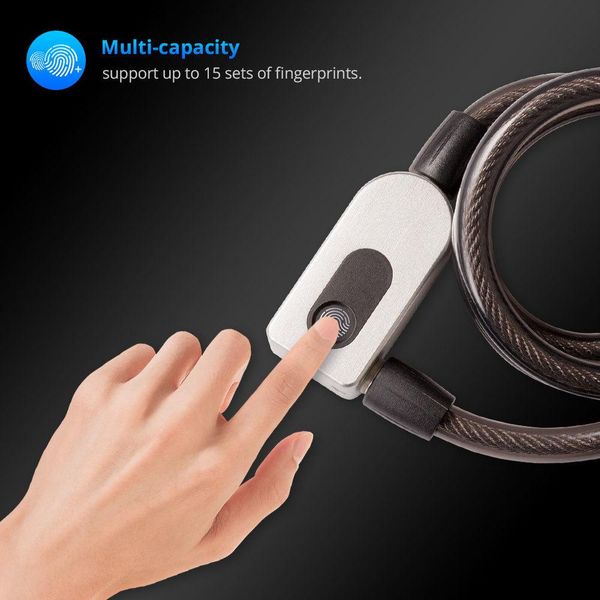 

cgjxsstainless steel cable anti -theft smart bike bicycle usb fingerprint lock quick unlock waterproof motorcycle cycle mtb door lock t20032