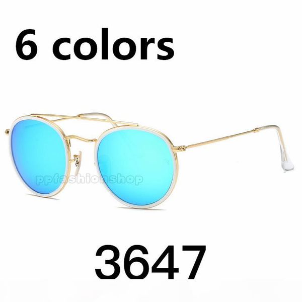 

designer sunglasses men women fashion sun glasses retro glasses round frame uv protection reflective lens sunglasses, White;black