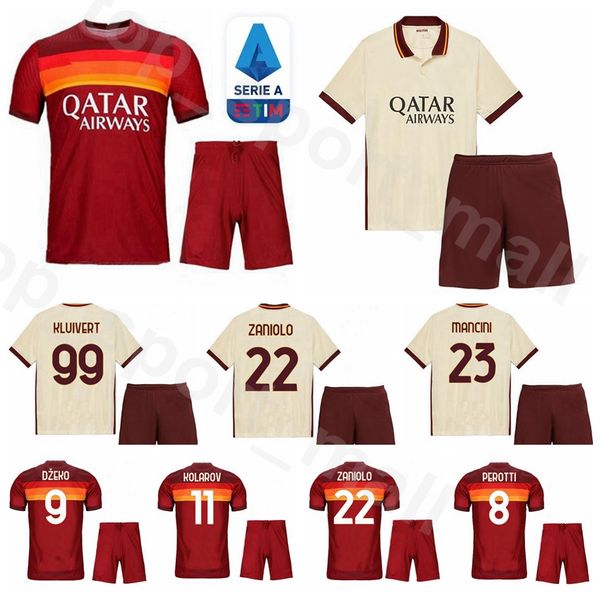 

20 21 soccer as roma 9 edin dzeko jersey set 77 henrikh mkhitaryan 7 lorenzo pellegrini 11 aleksandar kolarov football shirt kits custom, Black