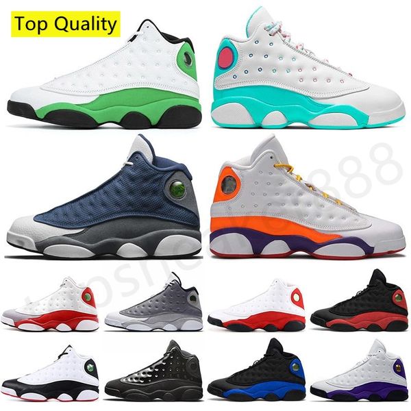 

2020 mens basketball shoes high og 13s court purple he got game black cat melo dirty bred sport jumpman men women sports sneaker