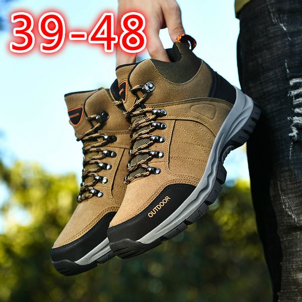 

new trekking shoes men waterproof nonslip trail hiking shoes outdoor mountain climbing sneakers warm plush hiking hunting boots