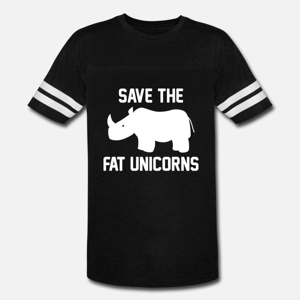 

save the fat unicorns t shirt men print short sleeve o neck gents loose authentic summer style cool shirt