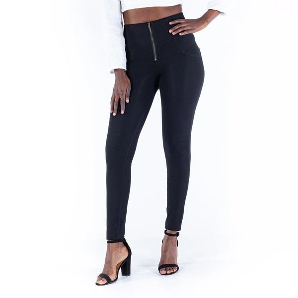 

yoga outfits melody 2021 fashion girl black knitted high waist leggings women zipper skinny super comfortable elastic pencil leggins, White;red