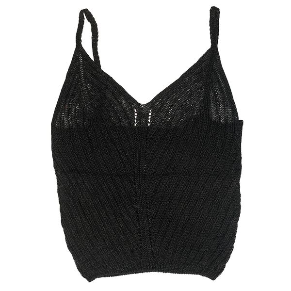 

women's knitted halter top, White