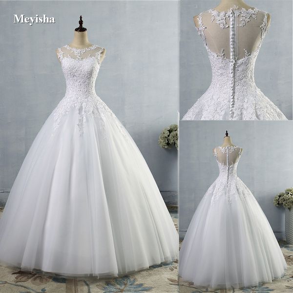 

lace white ivory a-line wedding dresses for bride dress gown vintage plus size customer made size