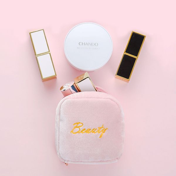 

fashion mini letter beauty makeup purse cosmetic bag portable small pouch organizer lipstick makeup travel storage zipper box