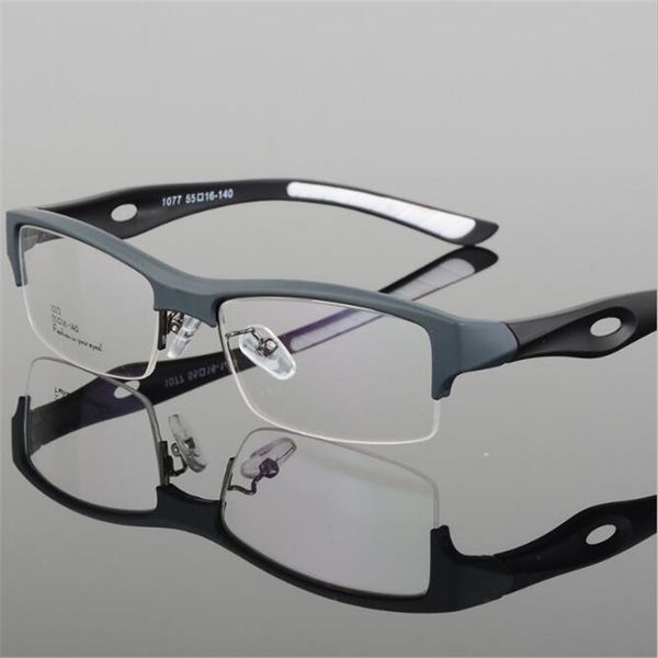 

half frame sports flat glasses men's business glasses b1077, White;black