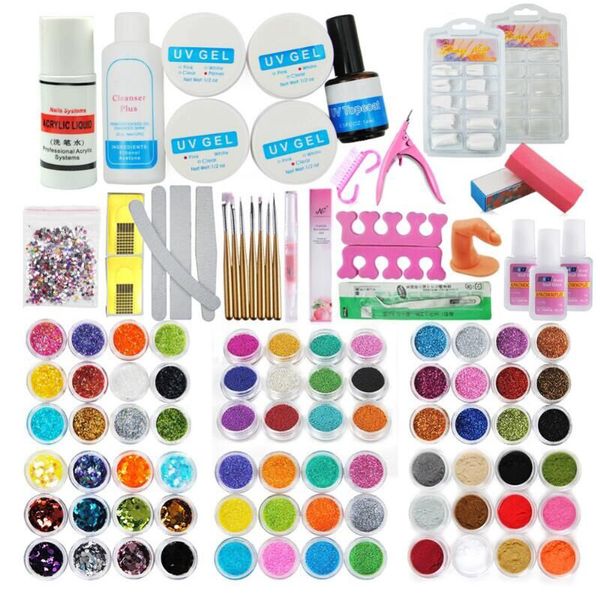 

nail art kits manicure set kit gel colors uv tools extension diy salon