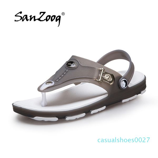 

2019 лето тапочки мужчины мода пляж вьетнамки мужчины soft anti-скользкая casual тапочки открытый слайды обувь sandale homme # 56727 c27, Black
