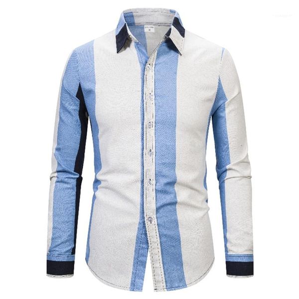 

fashion striped printed mens shirts designer single breasted casual shirts plus size mens long sleeve, White;black