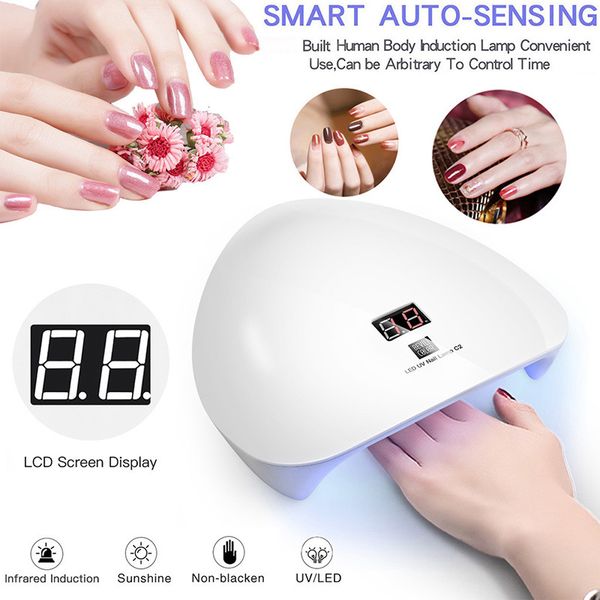 

nail dryers 45w dryer led uv lamp micro usb gel varnish curing machine for home salon art tools lamps