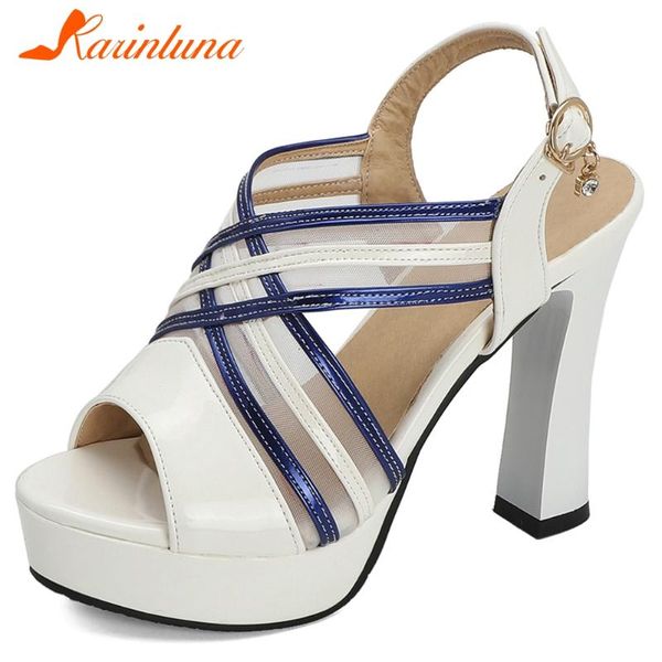 

karin female buckle strap classic designer sandals open toe high heels women sandals dress party summer women shoes, Black