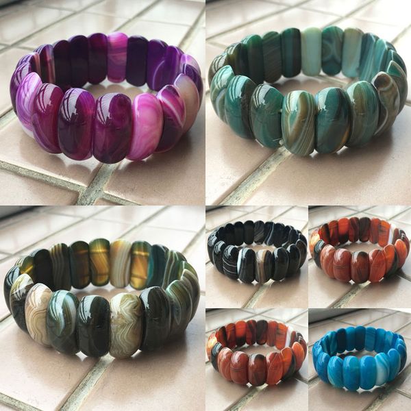 

beautiful jewelry multicolor carnelian half moon gem stretch bracelet pwb789, Golden;silver