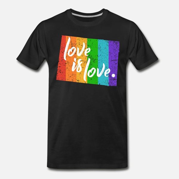 

colorado lgbt flag love is love t shirt men design 100% cotton round collar slim crazy comical summer kawaii shirt