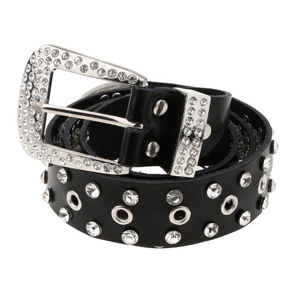 

западный cowgirls пояс rhinestone шипованных кожаный пояс для женщин, Black;brown