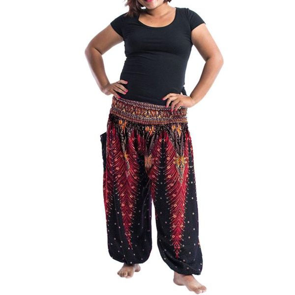 

kancoold yoga pants women fashion loose hippy yoga trousers boho beam foot lantern gym clothing plus size tracksuit female d23, White;red