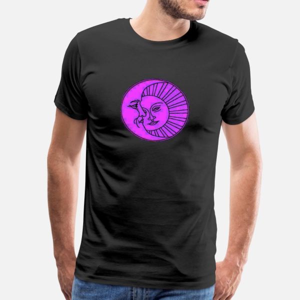 

sun and moon sign t shirt men graphic short sleeve crew neck leisure graphic funny summer natural shirt