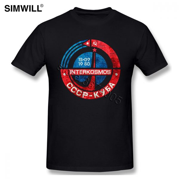 

men's urban short sleeve interkosmos cccp printed t-shirt round neck soft cotton large size shirts cuba t shirt v01 2 merch tee