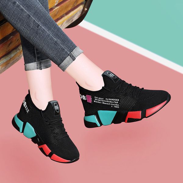 

centennial increase leisure sports shoes women 2020 spring new daddy shoes students korean fashion, Black