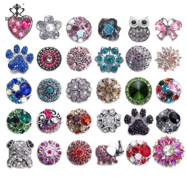 

anklets royalbeier 1pcs dog snap button butterfly buttons mixture high grade for 18mm bracelet jewelry kz0380f, Red;blue