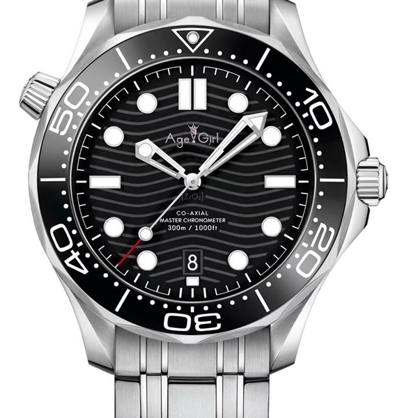 

classic new men automatic mechanical watch silver black blue grey james bond 007 ceramic crystal sapphire professional 300m 0922, Slivery;brown