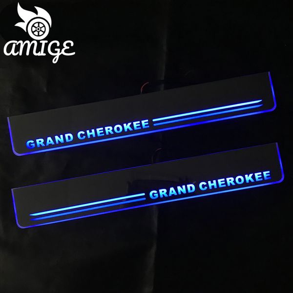 

custom logo for grand 2011 - 2020 acrylic moving led welcome pedal car scuff plate pedal door sill pathway light